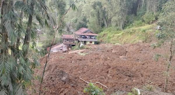 Tebing Setinggi Seratus Meter Longsor Terjang Pemukiman, 6 Unit Rumah Warga Rusak di Toraja Utara