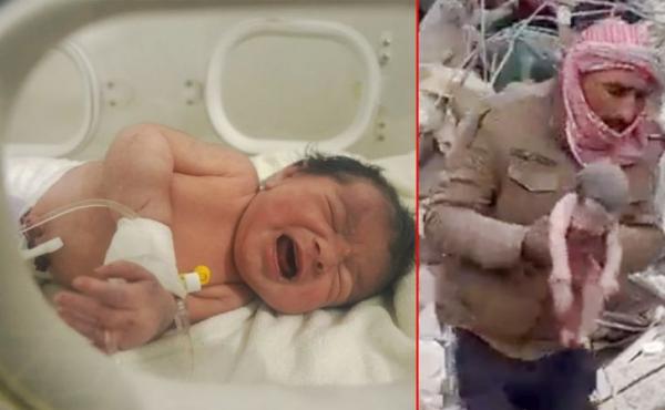 Ajaib, Bayi Baru Lahir Dikeluarkan Hidup-hidup dari Puing-puing Gempa di Suriah