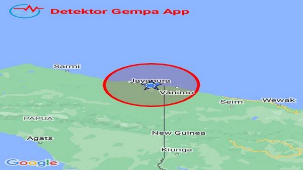 Getaran Gempa Jayapura, 2 Kali Terjadi Dalam Kurun Waktu 5 Menit