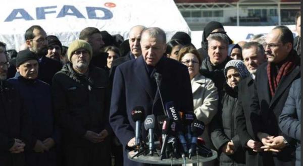 Erdogan Janji Akan Buatkan Gedung Baru Bagi Para Korban Gempa Turki