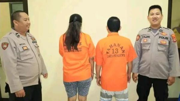 Polisi Amankan Pasangan Bukan Suami Istri yang Sedang Berpesta Sabu di Pringsewu