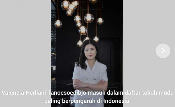 Wow Keren ! Valencia Tanoesoedibjo Masuk 40 Under 40 Tokoh Muda Berpengaruh Indonesia
