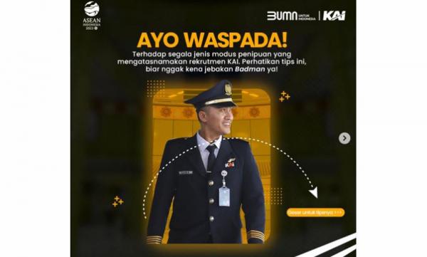 KAI Ingatkan Penipuan Mengatasnamakan Rekrutmen