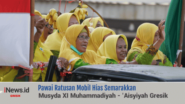 Pawai Ratusan Mobil Hias Semarakkan Musyda XI Muhammadiyah - 'Aisyiyah Gresik