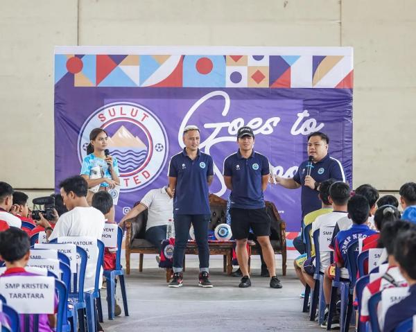 Sulut United Goes to School Cari Bibit Sepakbola Muda Berbakat di Kota Tomohon