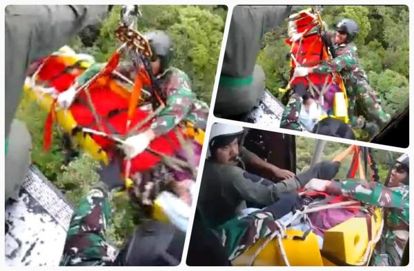 Momen Dramatis! Perjuangan Anggota TNI Lindungi Kapolda Jambi saat Dievakuasi ke Helikopter