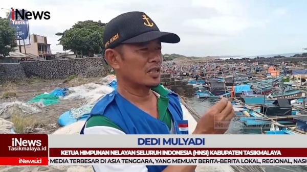 VIDEO: Nelayan di Tasikmalaya Tak Melaut Akibat Gelombang Tinggi dan Angin Kencang
