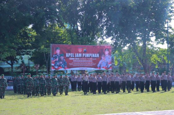 Polres Klaten dan Kodim 0723/Klaten Melaksanakan Apel Sinergitas TNI-Polri