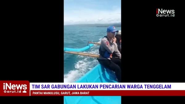 VIDEO : Faris Hilang di Pantai Manalusu Garut, SAR Gabungan Lakukan Pencarian di Darat dan Laut