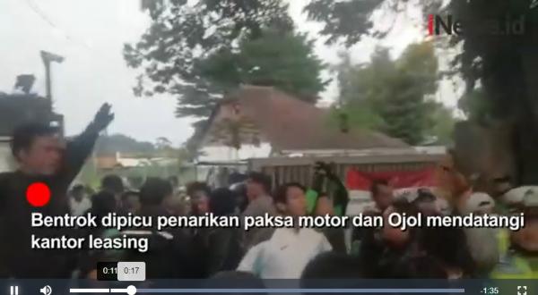 Bentrok antara Debt Collector dan Ojol di Bandung, 9 Orang Terluka
