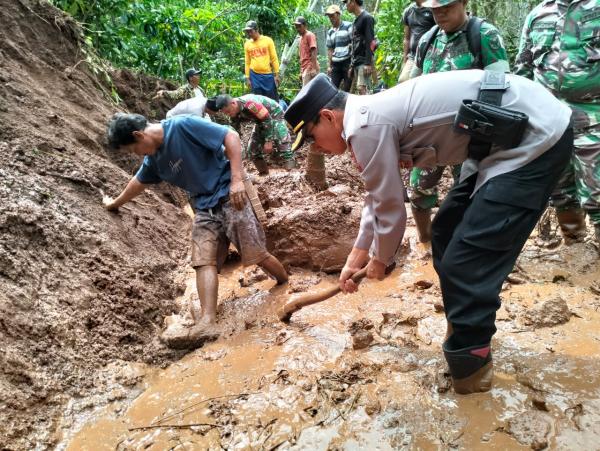 2 Korban Tertimpa Tanah Longsor di Juku Batu, Polres Way Kanan dan Warga Bantu Pencarian