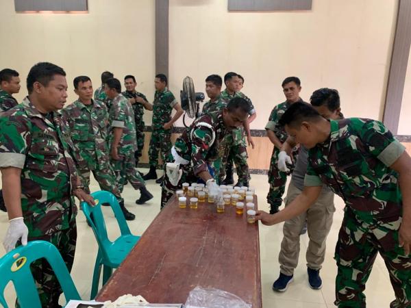 Perang Lawan Narkoba, Personel Kodim 0103/Aceh Utara Jalani Tes Urine