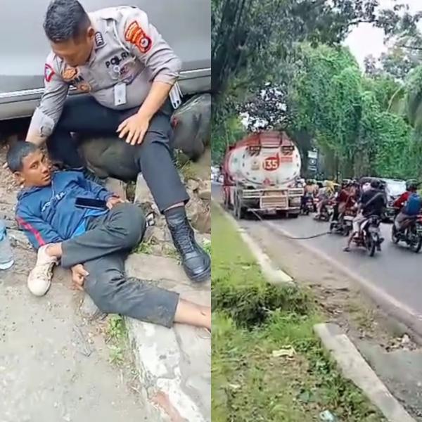 Rem Blong, Truk Tangki Pertamina Hantam Sejumlah Kendaraan di Pandeglang, 2 Pengendara  Luka Berat