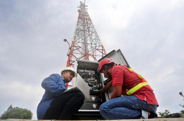 BTS XL Axiata Dilengkapi Baterai, Lampu Mati Internet Tetap Lancar