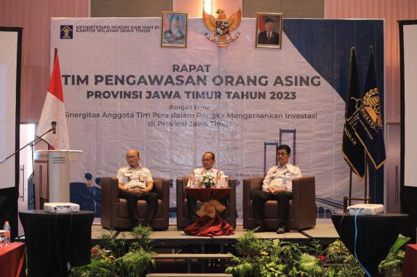PORA Kemenkumham Jatim Sinergi Tingkatkan Investasi Asing di Jawa Timur