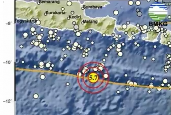 Gempa Terkini M5,7 Guncang Jember Jatim