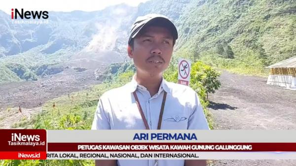 VIDEO: Gunung Galunggung Tasikmalaya Longsor, Pengelola: Masih Aman Jauh dari Lokasi Area Pengunjung
