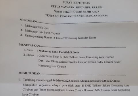 Apes, Kritik Gubernur Ridwan Kamil di Medsos Guru SMK di Cirebon Dipecat