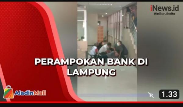 Video Perampokan Bank di Lampung