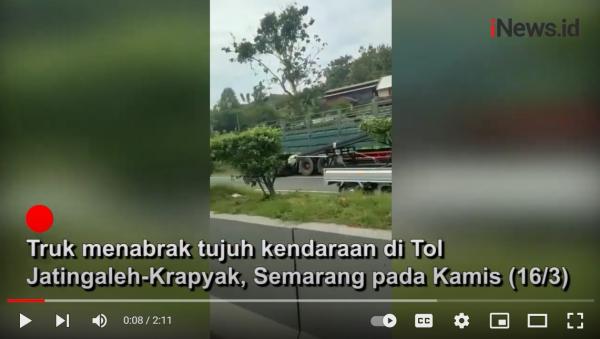 Truk Menabrak 7 Kendaraan, 2 Korban Tewas di Tol Jatingaleh-Krapyak