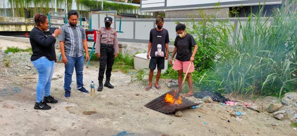 Polisi Musnahkan Ganja Seberat 191,13 Gram di Jayapura