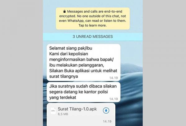 Awas Penipuan Lewat WhatsApp Kembali Muncul, Kali Ini Modusnya Kirim Surat Tilang