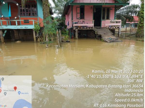 Sudah Lima Kecamatan di Batanghari Terendam Banjir, BPBD Belum Tetapkan Status
