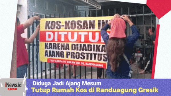 Diduga Jadi Ajang Mesum, Warga Tutup Rumah Kos di Randuagung Gresik
