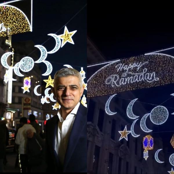 Pertama dalam Sejarah! Jalanan London Dihiasi Ornamen Ramadan