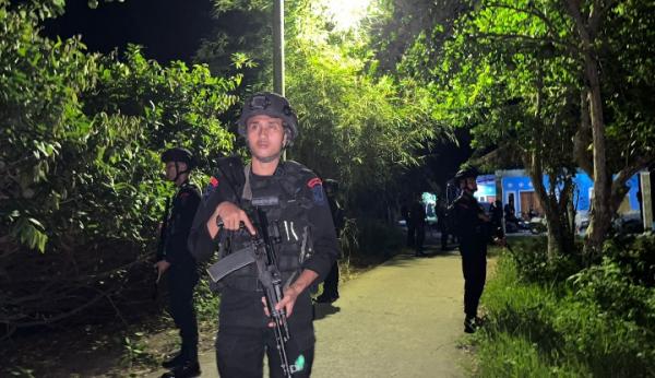 Satbrimob Polda Banten Laksanakan Pengamanan Kunjungan Kerja Wapres RI di Tanara Serang