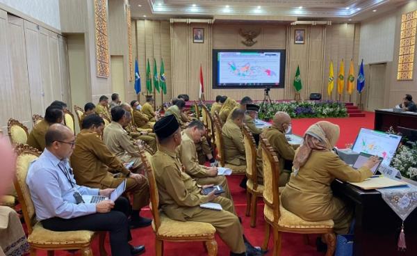 Pengendalian Inflasi, Ditreskrimsus Polda Banten Ikuti Rapat Zoom Meeting Bersama Mendagri
