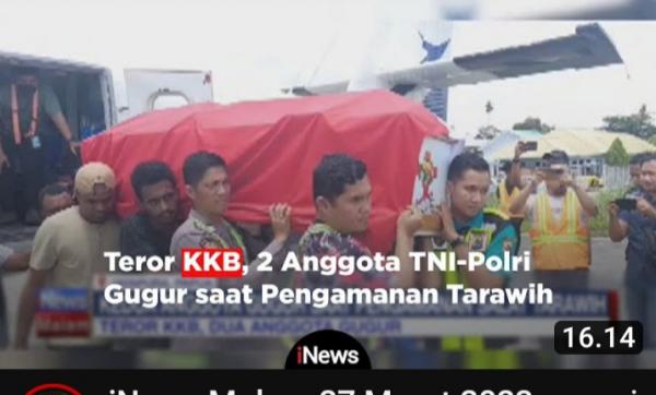 Video Evakuasi Jenazah Anggota TNI-Polri Ditembaki KKB