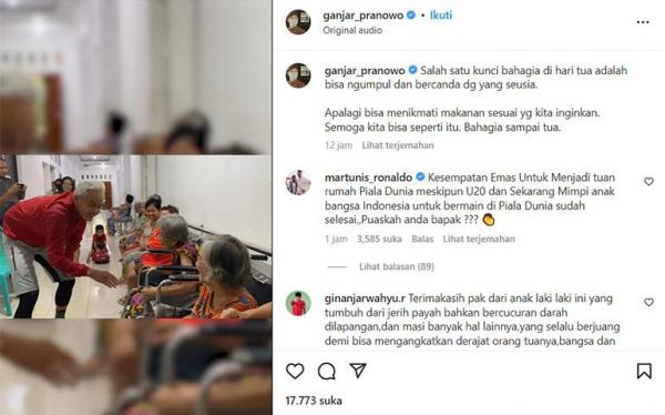 FIFA Mencabut Indonesia sebagai Tuan Rumah Piala Dunia U-20, Akun Ganjar Pranowo Digeruduk Warganet