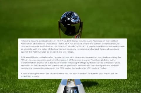 Ini Daftar Deretan Negara yang Gagal Jadi Tuan Rumah Piala Dunia U-20, Termasuk Indonesia