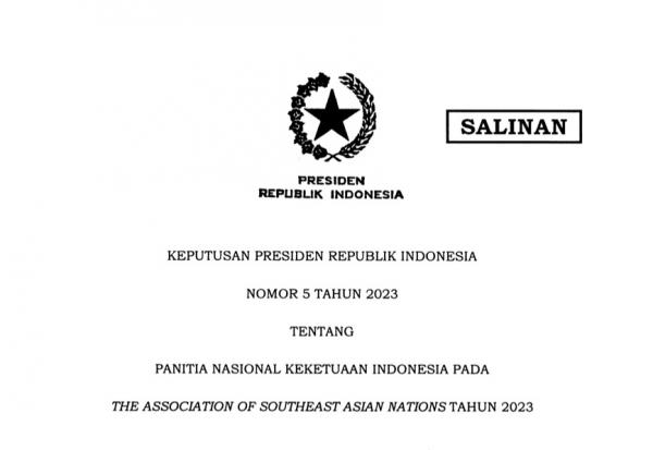 Presiden Jokowi Terbitkan Keppres Panitia Nasional Keketuaan ASEAN 2023