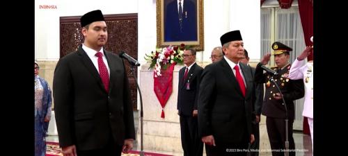Jokowi Resmi Lantik Dito Ariotedjo sebagai Menpora yang Baru