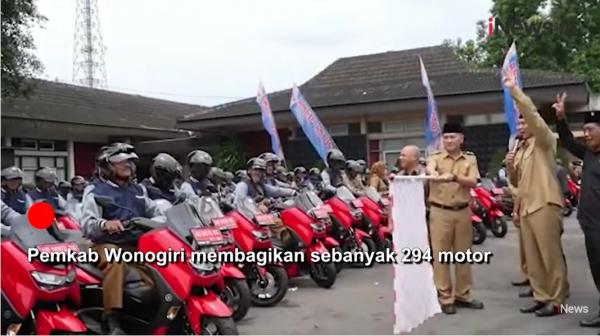 Wow, Pemkab Wonogiri Bagikan 294 Motor Merah untuk Kades dan Lurah