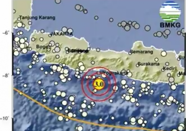 Gempa Terkini M3,0 Guncang Cilacap Jawa Tengah