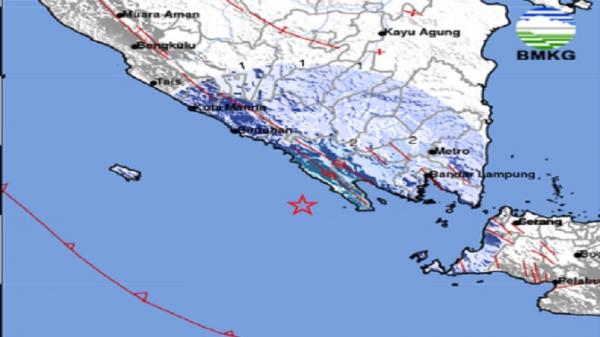 Gempa Lampung M4,9 Guncang Pesisir Barat Terasa Kuat di Liwa hingga Tanggamus