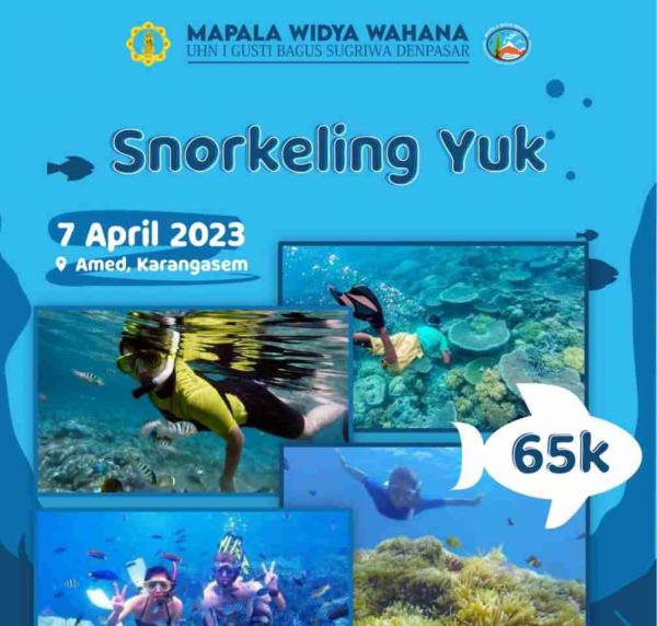 Keren, Mapala Widya Wahana Universitas Hindu Negeri Sugriwa (UHN IGBS) Bali Gelar Snorkeling