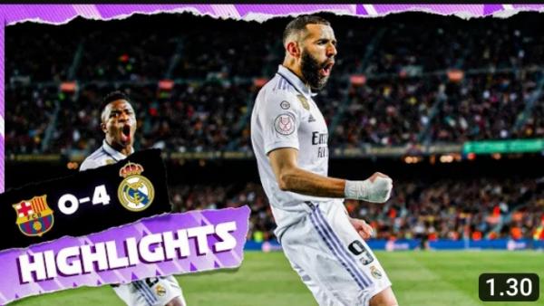 Video Real Madrid Sukses Mengalahkan Barcelona