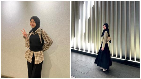 3 Gaya OOTD Hijab Adiba Khanza, Anak Sulung Uje dan Ummi Pipik