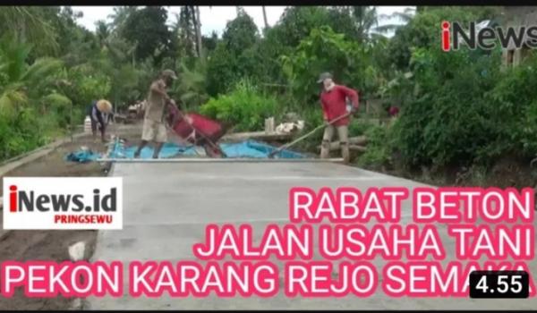 Video Rabat Beton Jalan Usaha Tani di Pekon Karang Rejo