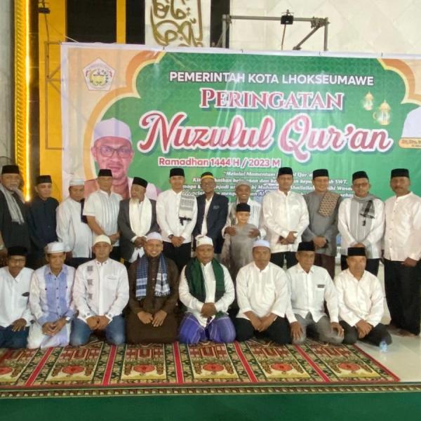 Dandim Aceh Utara Dampingi Danrem 011/Lilawangsa Hadiri Nuzulul Qur'an