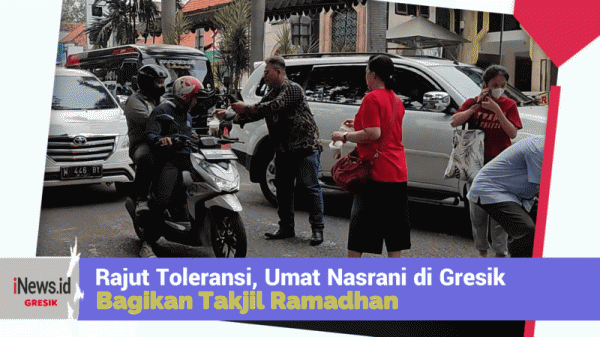 Rajut Toleransi, Ummat Nasrani di Gresik Bagikan Takjil Ramadhan