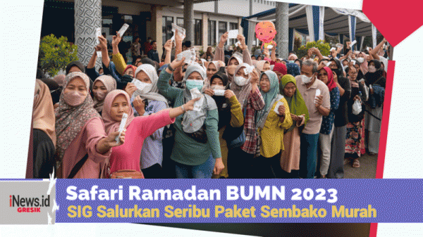 Safari Ramadan BUMN 2023,  SIG Salurkan Seribu Paket Sembako Murah di Tangerang Selatan