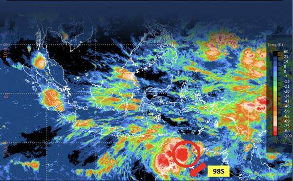 Tidak Sekuat Siklon Tropis Seroja Bibit Siklon Tropis 98S Kembali Landa NTT , Warga Tetap Waspada!