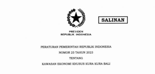 Terkait KEK Kura Kura Bali, Presiden Jokowi Terbitkan PP Nomer 23 Tahun 2023