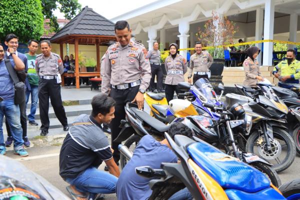 Ratusan Knalpot Brong Diamankan Satlantas Polres Tuban Selama Ramadhan