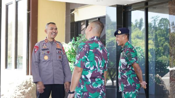 Kapolda Sulbar Terima Kunjungan Silaturahmi Danlanal Mamuju